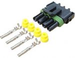 4 pole way motorcycle auto cable connector- DJ3042Y-2.5-21